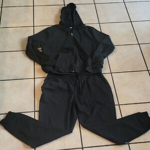 Women's Black Jogger Set
